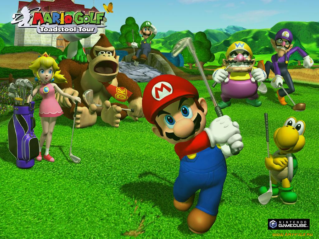 mario, golf, toadstool, tour, , 